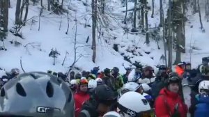 Очередь на подъемники в Красной поляне