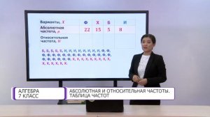 Алгебра. 7 класс. Абсолютная и относительная частоты. Таблица частот /25.12.2020/