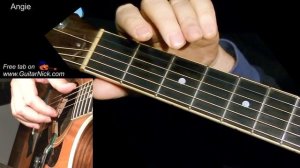 ANGIE by The Rolling Stones: Chords + Solo + TAB! Guitar Cover by GuitarNick