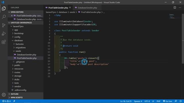 Laravel 7 Tutorial - Seeding