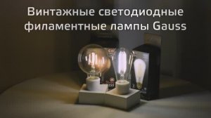 Винтажные филаментные лампы Gauss