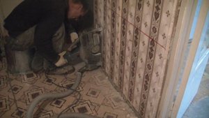 Гипсолитовая стена - смещение проёма вправо