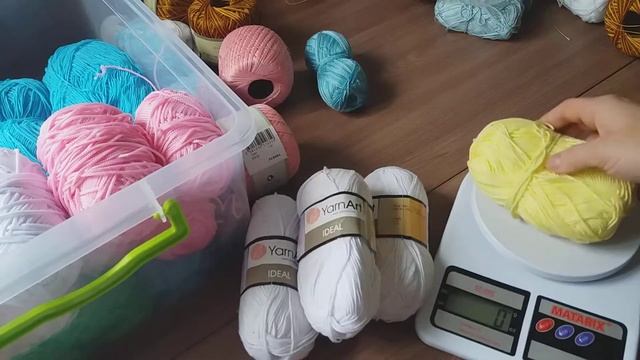 Мои запасы пряжи 1 ЧАСТЬ летняя пряжа