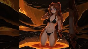 Купание красоток в лаве