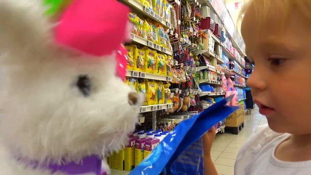 Funny Stacy doing shopping with cute Dog Toy смотреть онлайн