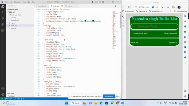 Todo App Explanation by using HTML, css , java script @CodingNinjasIndia смотреть онлайн