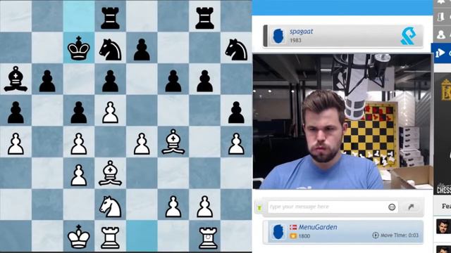 МАГНУС ПРОИГРАЛ ВСЛЕПУЮ!, решил просто ходить слоном!) #Шахматы #шахматы #chess