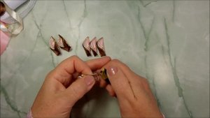 Заколка канзаши из узких лент / diy kanzashi