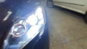 Mazda CX-7. Замена линз на BI-LED Aozoom A4+, реализация ДХО и поворотника в фаре.