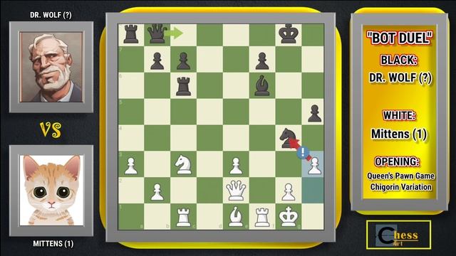 Mittens vs Dr. Wolf :Can the cat Defeat the Trainer ?#chess смотреть онлайн