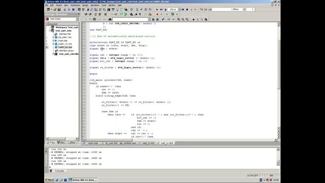 9. UART на ПЛИС(FPGA). Симуляция, компиляция и проверка работоспособности