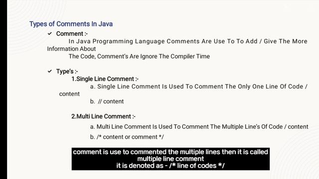 Day-9: What is garbage collection & types of comments in java? | Java Full Stack Course |By Mr. Gop