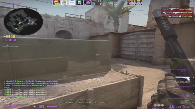 Быстрый ЭЙС от опорника плента в CS:GO.