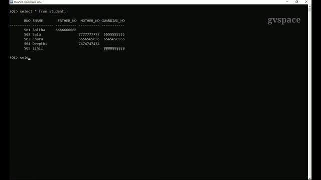 coalesce function oracle | null handling function | dbms | tamil #gvspace #dbmstutorials #coalesce
