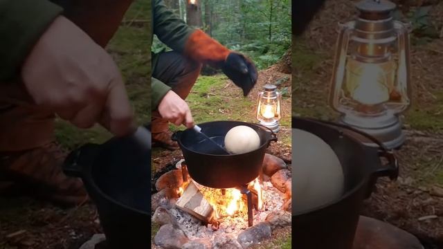 Варим огромное страусиное яйцо