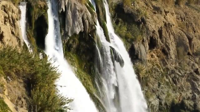 Relax and waterfalls - a cocktail for calming down stress relief meditation