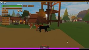 История Котёнка и Пантеры 2 серия в Animal Simulator/Roblox