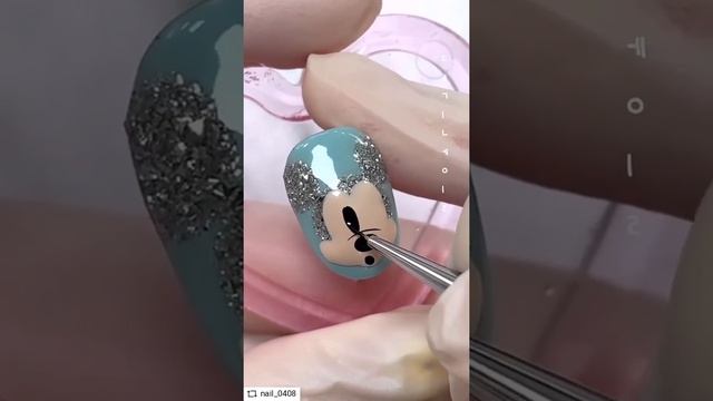 Микки Маус на ногтях - nail art - Disney world - shorts