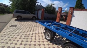 Самый длинный (в России) легковой прицеп 12 метров с поворотной осью для лодки !