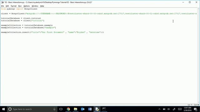 Pymongo Tutorial 02 - Basic Interactions смотреть онлайн