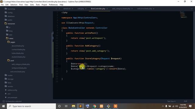 17. laravel bangla tutorial (Data Insert)  | #laravel #laravel 6 | learn hunter