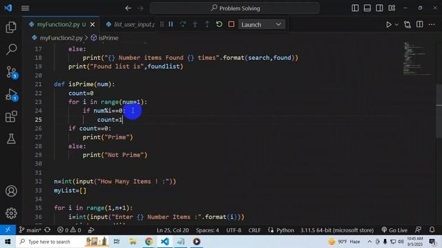 Prime Number in Python | Python Function | Web Application Development With Python