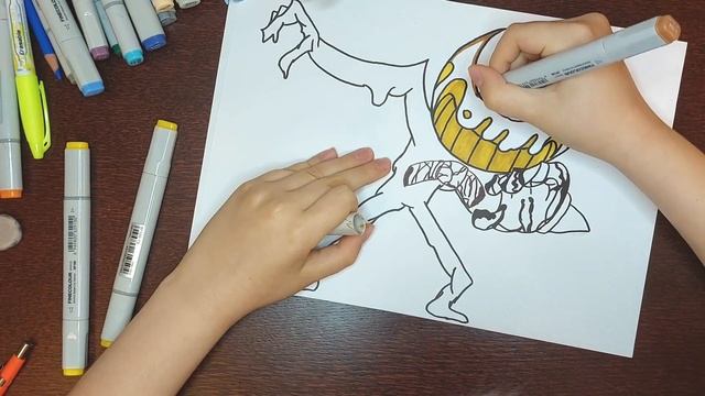 How to draw Ink Demon Bendy from "Bendy and the Ink Machine" смотреть онлайн