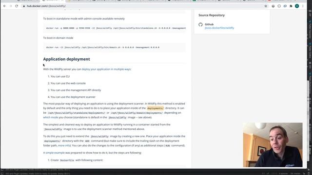 Create a Docker image with the full application server and your .war смотреть онлайн