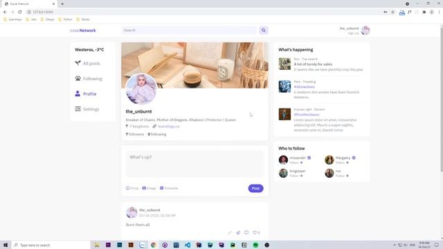 Network CS50 | Twitter-like social network website