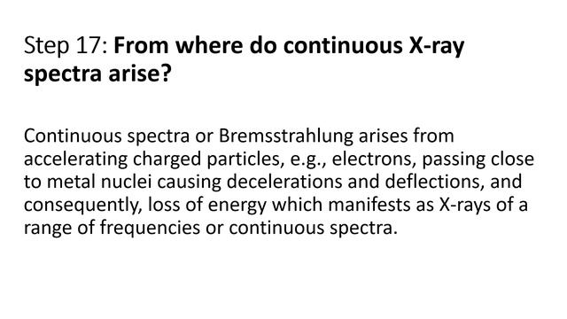#16 to 22 X-rays of 67 Steps to Functional Competence in Basic Atomic and Nuclear Physics