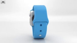 Apple Watch Sport 38mm Silver Aluminum Case Blue Sport Band by 3D model store Humster3D.com