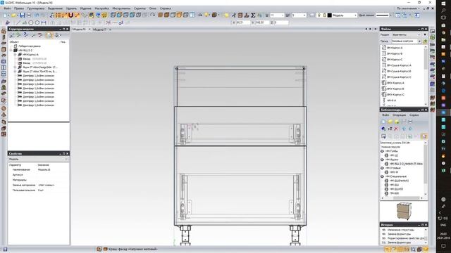 Раздел 4 Урок №21. Создаем нижние модули с ящиками. смотреть онлайн