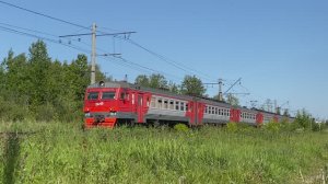 Электропоезд ЭТ2-014, перегон Новая Деревня - Лахта