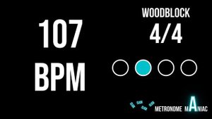 Metronome 107 BPM 4/4 - Woodblock