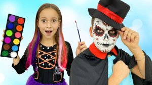 Sofia and Dad Chooses a Halloween Costume & going to Party