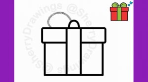 HOW TO DRAW A GIFT BOX EASY | CHRISTMAS DRAWING