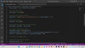 Python Projects #2 - Typing Tester