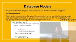 Christo Ananth - Django Blog App Database Models, Bitbucket Create - Advanced Programming Practice