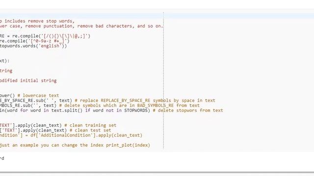 NLP (text)  using python step by step.(without any voice)