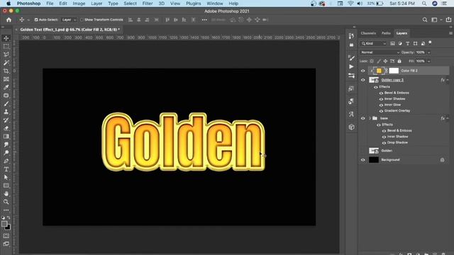 Photoshop Golden Text Effect | Golden Text with PSD FILE FREE DOWNLOAD | Golden Text Effect in 2022