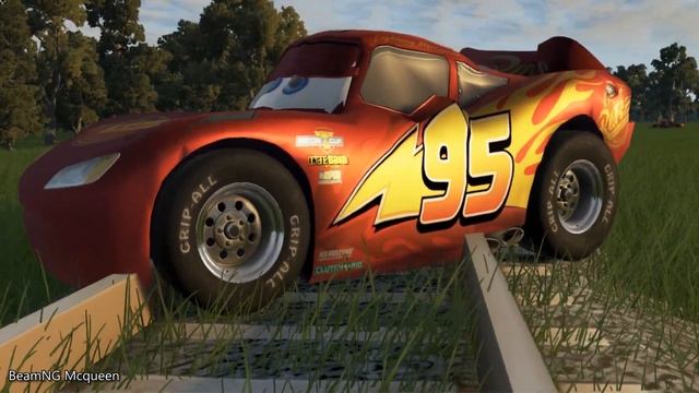 Big & Small Lighting Mcqueen vs Train of Death in BeamNG.Drive смотреть онлайн