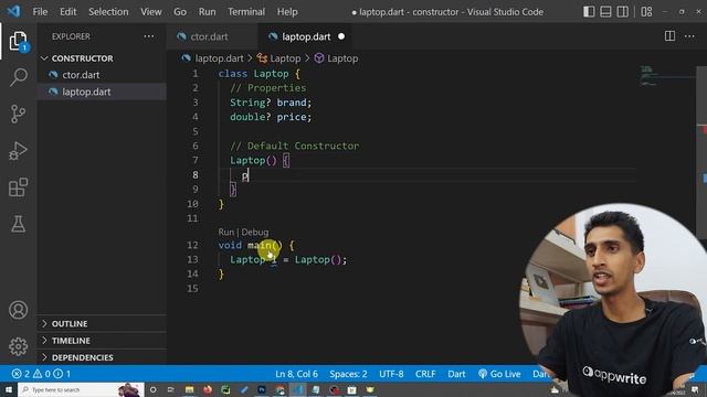 Default Constructor In Dart - Learn Dart Programming