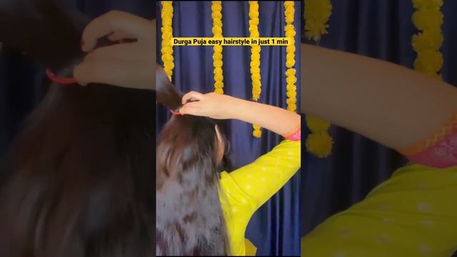 Easy hairstyle in 1 min for Durga puja #shorts #shortsfeed2023 #shortsvideo #ytshorts #hairstyle смотреть онлайн