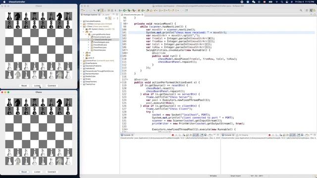 Java Chess 030: Disabling Listen and Connect buttons after first use смотреть онлайн