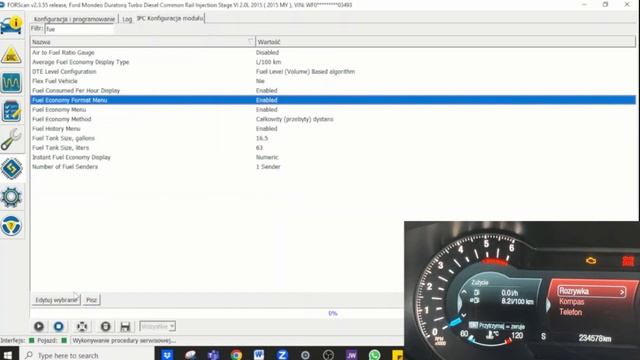 Historia Zużycia Paliwa - Ford Mondeo (mk5) - Forscan - Vgate (vLinker FS) смотреть онлайн
