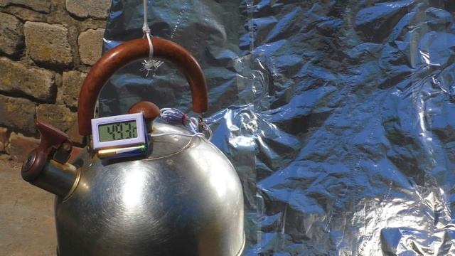 Как нагреть чайник солнечным концентратором из спутниковой антенны?
