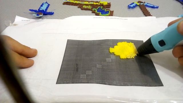 Рисую с 3D ручкой лопату из Майнкрафта смотреть онлайн