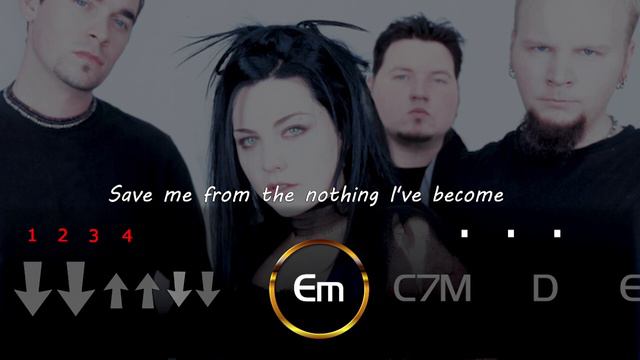 Bring Me To Life - Evanescence | EASY GUITAR | Play along (Chords and Strumming) смотреть онлайн