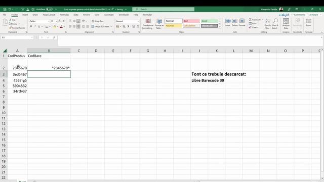 Cum facem coduri de bare in Excel смотреть онлайн