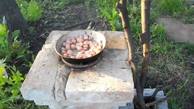 Мини ракета ,печь для дачи. бездымная работа. смотреть онлайн